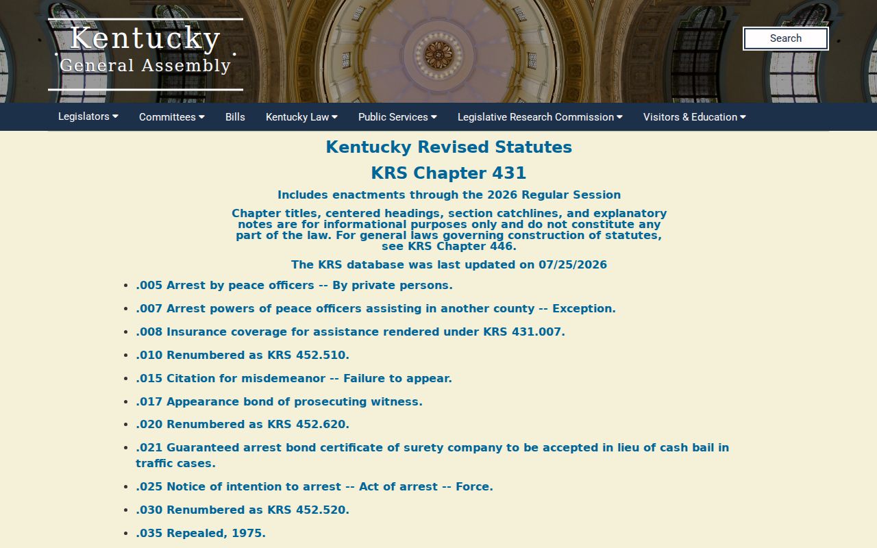 Kentucky statutes related to lawful Nelson County registry record use